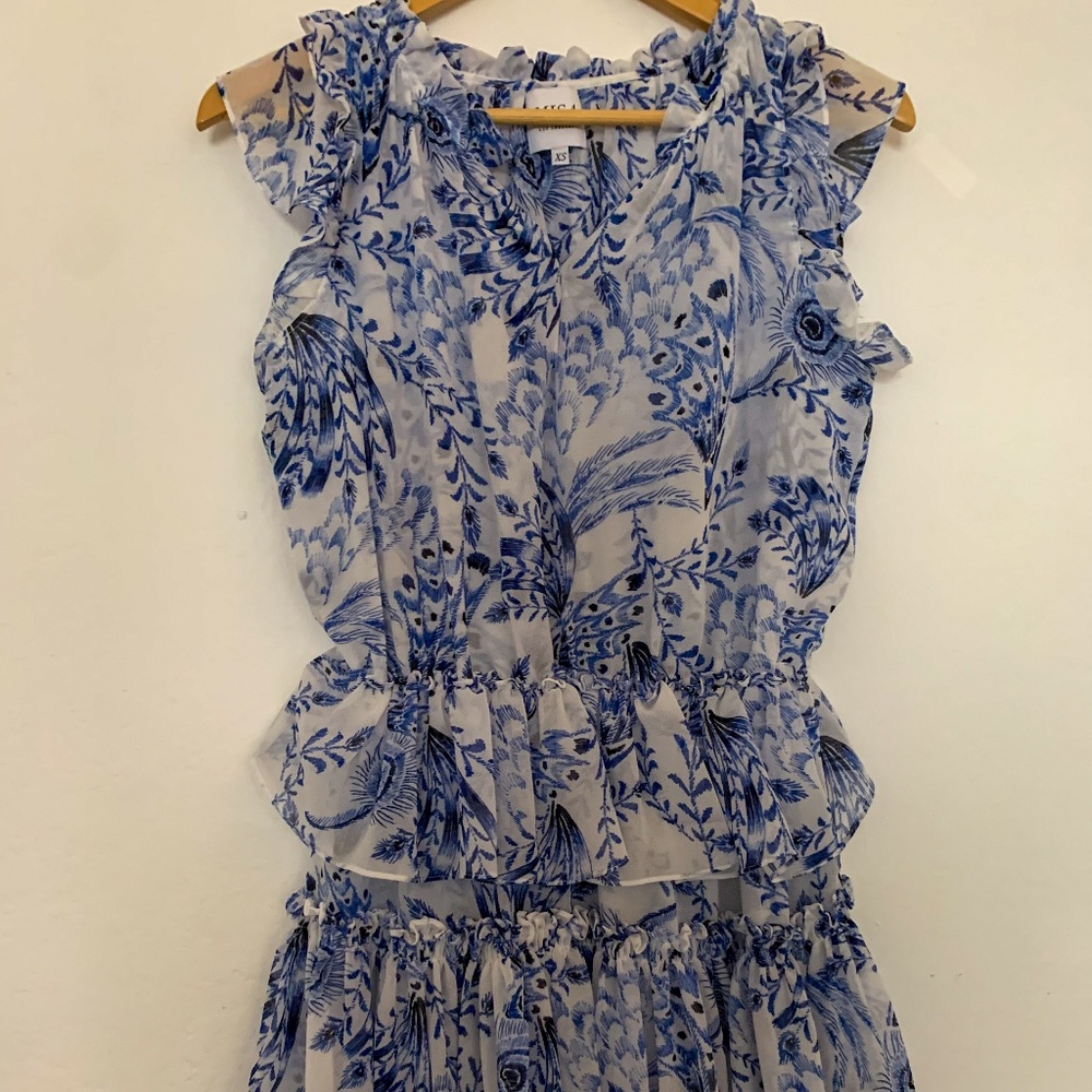 Misa Los Angeles Peacock Mini Dress